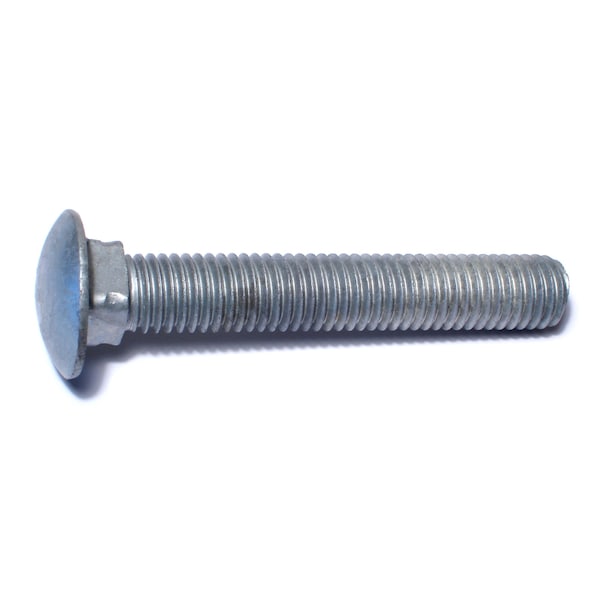 Midwest Fastener Carriage Bolt, Square Neck, 11 (Coarse), 4 in L, Steel, Hot Dipped Galvanized, 15 PK 53639 - main